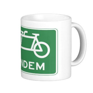 Tandem Bicycle Sign Coffee Mug