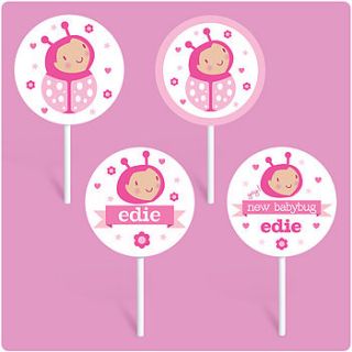 personalised baby girl cake toppers by joanne holbrook originals