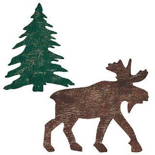 Wallies 12137 Moose and Trees Wallpaper Cutout   Wall Decor  