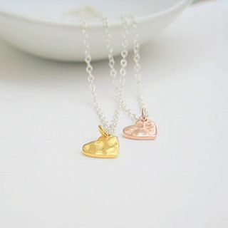 tiny heart silver necklace by evy designs