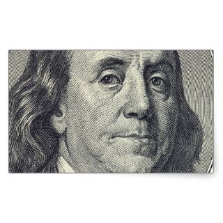 Ben Franklin Rectangular Stickers