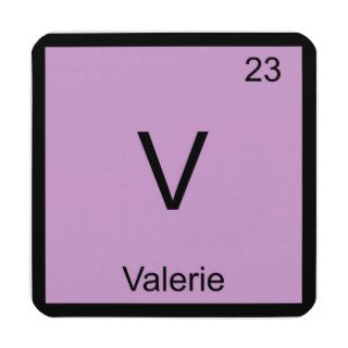 Valerie Name Chemistry Element Periodic Table Drink Coasters