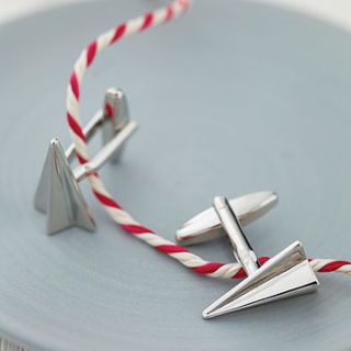 paper plane cufflinks by highland angel