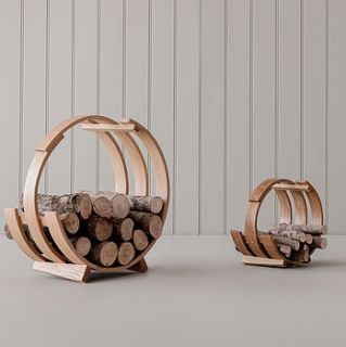 kindling loop wood basket by tom raffield