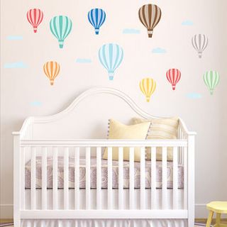 hot air balloon wall stickers by parkins interiors