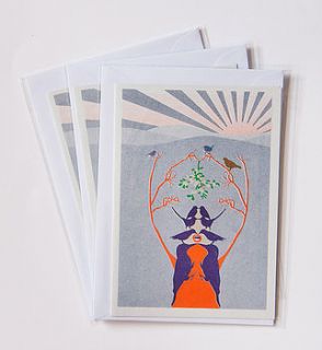 pack of three christmas cards by mariona otero