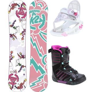 K2 Lil Kandi Grom Pack Snowboard 120 w/ Boots/Bindings   Girls