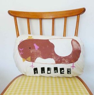 personalised children's boy guinea cushion by little dandies