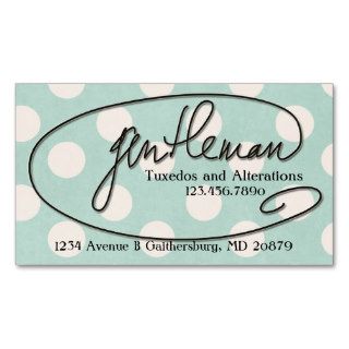 Tuxedo and Alterations Male Buisness Cards Business Cards