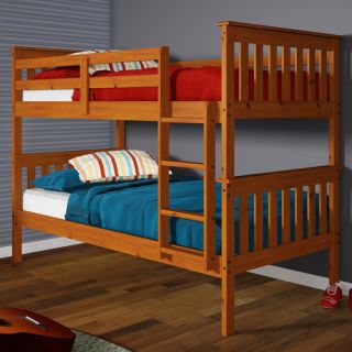 Glacier Country Twin over Twin Bunk Bed with Built In Ladder