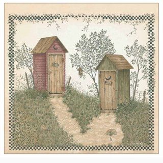 Avanti Linens Outhouses Shower Curtain, Multi   Country Shower Curtain