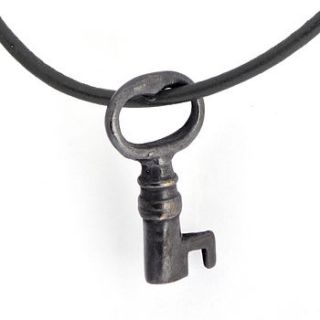 brass key pendant by james newman jewellery