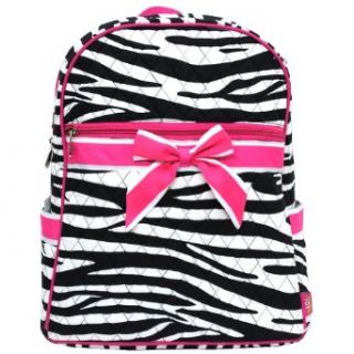 Zebra Print Quilted Backpack  hot pink Clothing