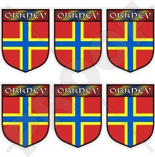 ORKNEY Islands SCOTLAND Orcadian Shield Scottish UK 40mm (1,6") Mobile, Cell Phone Vinyl Mini Stickers, Decals x6 