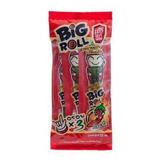 Tao Kae Noi  Big Roll Crispy Grilled Seaweed Japanese Style Spicy Flavor 20 g (3 Rolls) Best Seller of Thailand  Other Products  