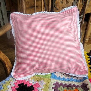 gingham cushion cover by the fairground