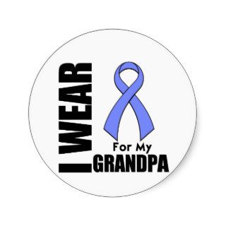 I Wear a Periwinkle Ribbon For My Grandpa Sticker
