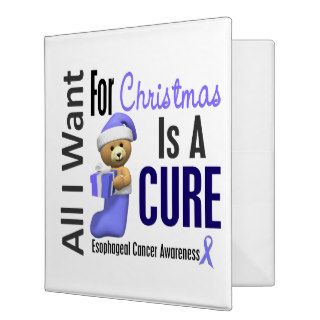 All I Want For Christmas Esophageal Cancer 3 Ring Binders