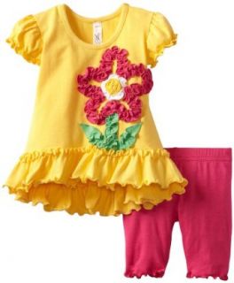 Love U Lots Baby Girls Infant Cancan Tunic with Ruffle Flower Set Mid Calf Capri Clothing