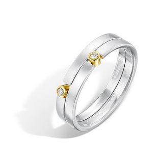 double slim puzzle ring by shona jewellery