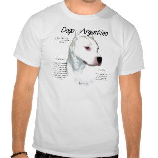 Dogo Argentino History Design T Shirts