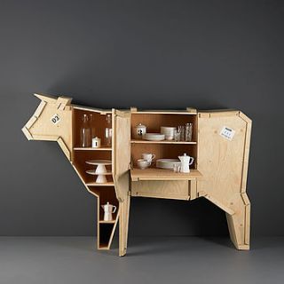 wooden cow sideboard by lime lace