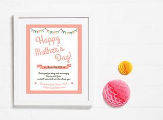 personalised mother's day print by vintage loves roses