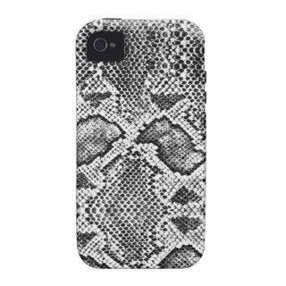 Black & White Snakeskin Pattern iPhone 4 Cover