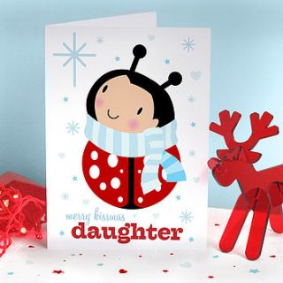 daughter girl bug christmas card by joanne holbrook originals