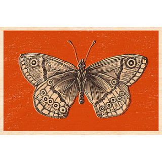 personalised butterfly wooden postcard by the plinth