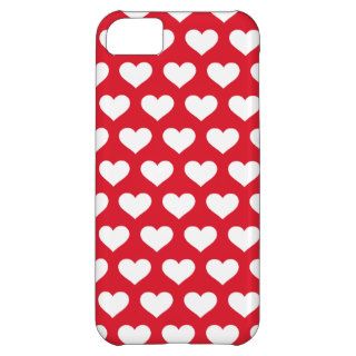 Red Hearts Pattern  Apple iPhone 5 Case