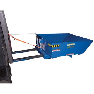 Vestil Self-Dumping Steel Hopper — Low Profile, 90°, 2000-lb. Capacity, 1 Cubic Yard Volume, Model# H-100-LD  Dumping   Front End Hoppers