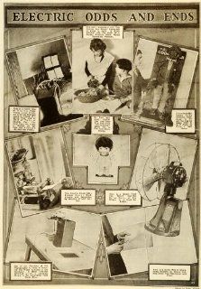 1920 Print Electric Underwear Scissors Fan Invention Sandpaper Alabama Racism   Original Halftone Print  