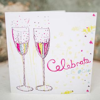 champagne celebration card by rachael taylor