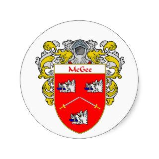 McGee Coat of Arms (Mantled) Sticker