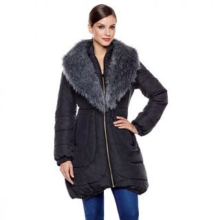 IMAN Platinum "City Chic" Nylon & Faux Fur Cozy Up Jacket