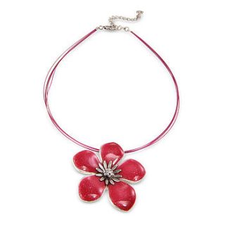 enamel flower wire necklace by lovethelinks