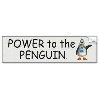 TEE Power to the Penguin Bumper Stickers