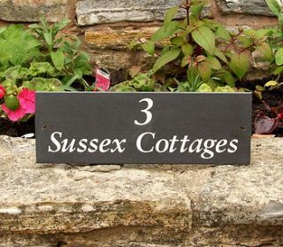 personalised slate name sign by england signs