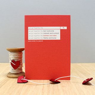 'we go together…' greetings card by studio 9 ltd