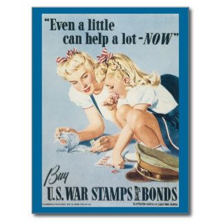 World War Postcards, War Bonds Poster   Pin up