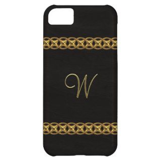 Black with gold chain iPhone 5C covers