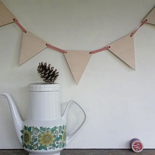wooden bunting shapes to paint or decorate by moobaacluck