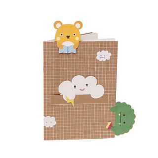 cloud bookmark cover pocket notebook by noodoll