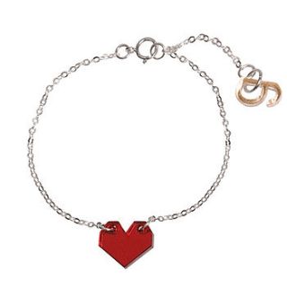 cherish love heart bracelet by go jewellery