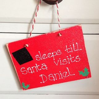 personalised christmas countdown sign by the little lancashire smallholding