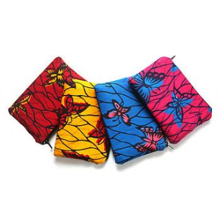 butterfly print zipper pouch set by urbanknit