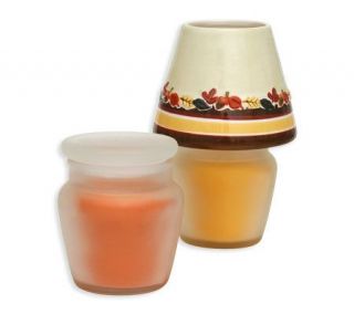 Set of 2 Soy Frosted Urn Jar Candles w/Fall Shade by Valerie —