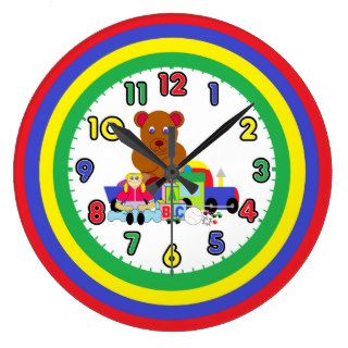 Colorful Nursery Clock with Numbers