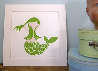 'mermaid' limited edition print by little bird